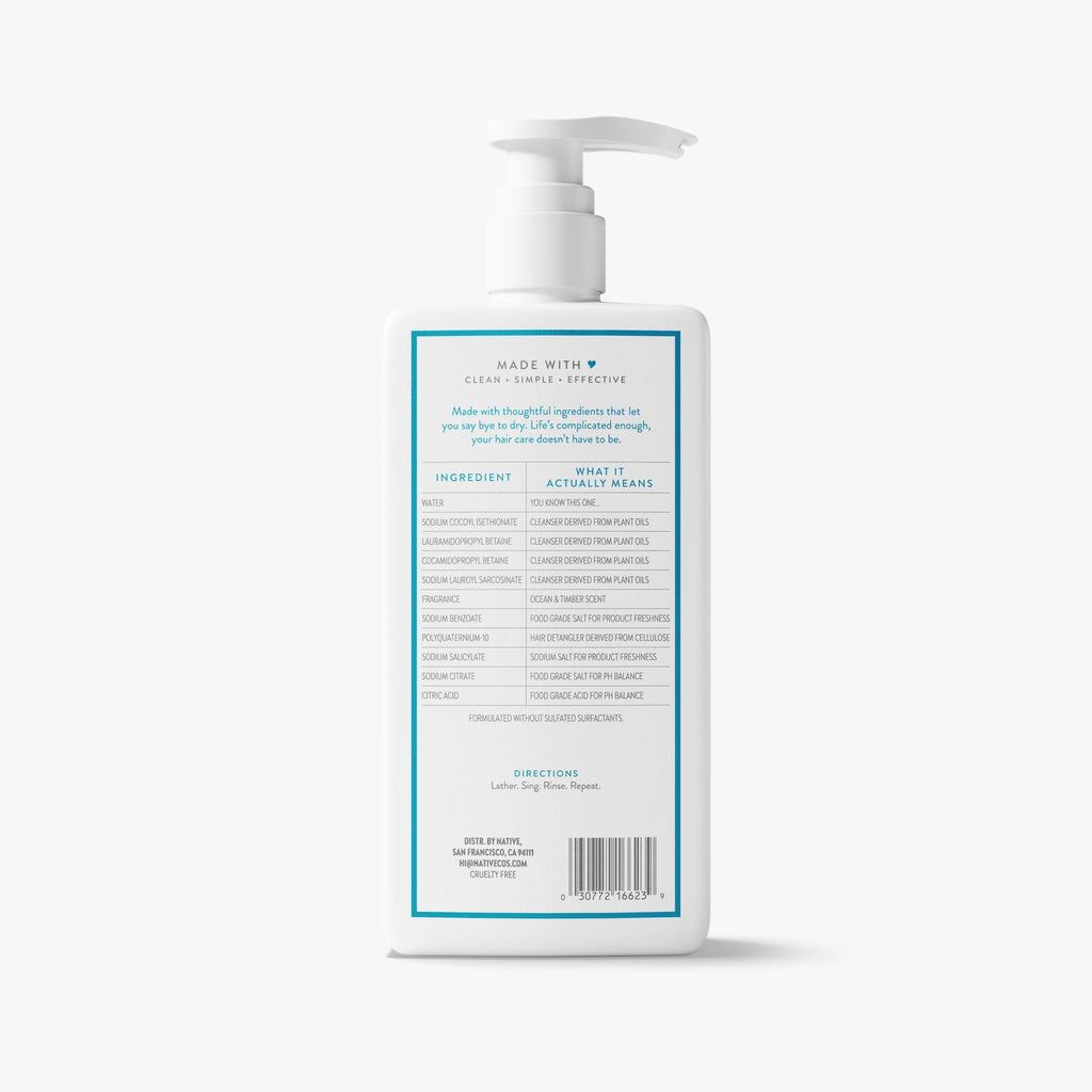 Moisturizing 2-in-1 Shampoo & Conditioner - Ocean & Timber / Classic / 16.5oz | Fresh Daily Routine