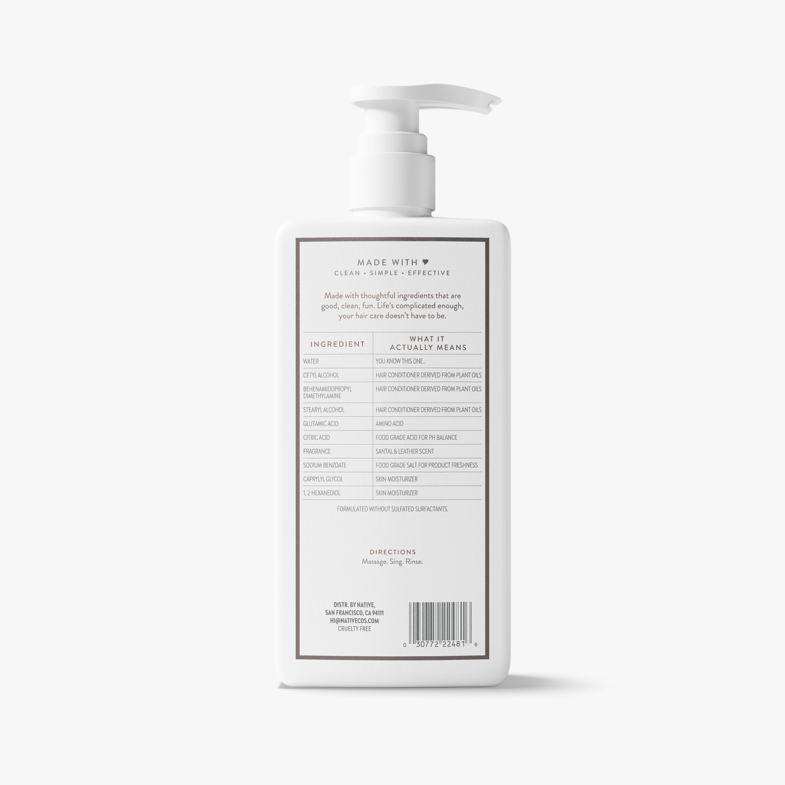 Daily Clean Conditioner - Santal & Leather / Classic / 16.5oz | Fresh Daily Routine