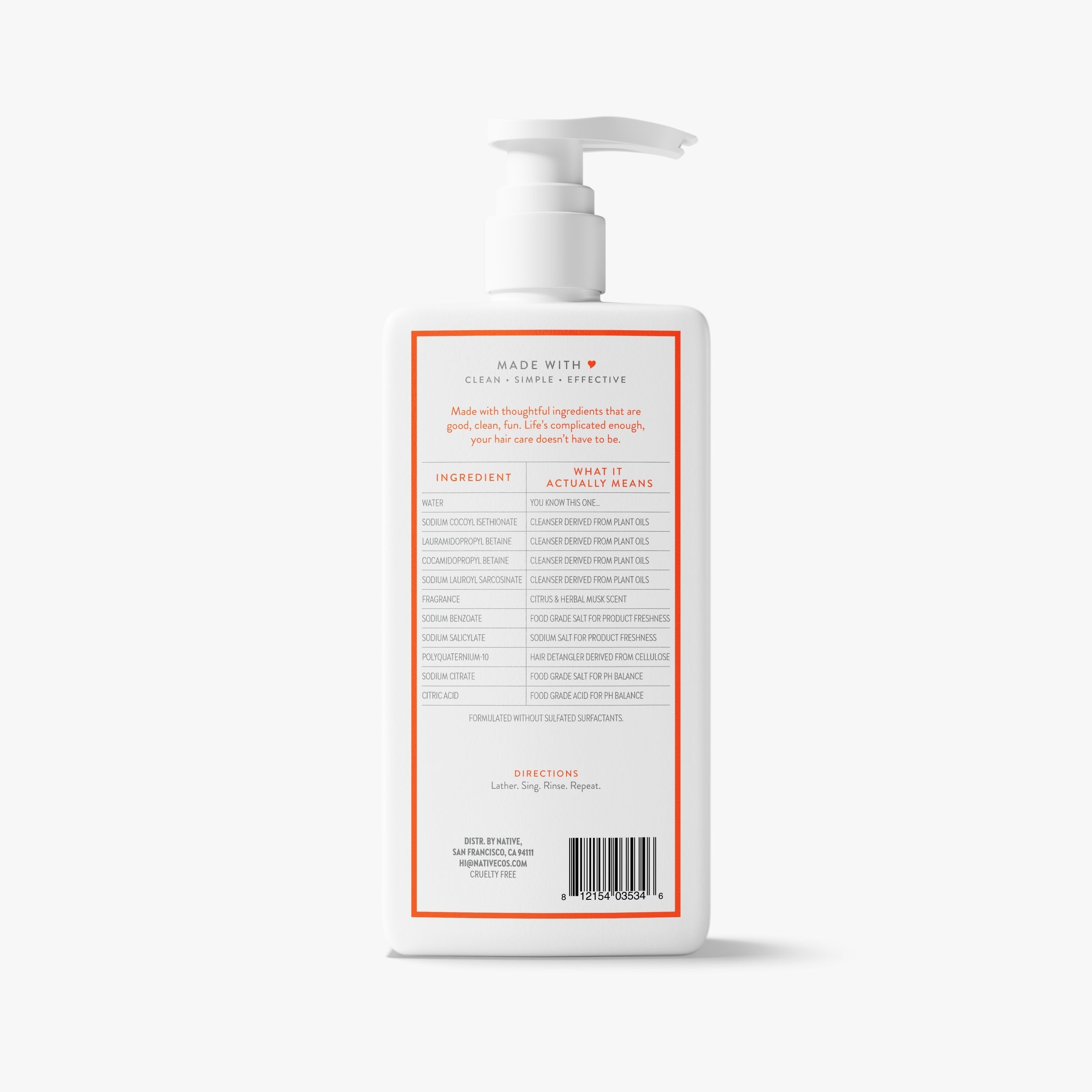 Daily Clean Shampoo - Citrus & Herbal Musk / Classic / 16.5oz | Fresh Daily Routine