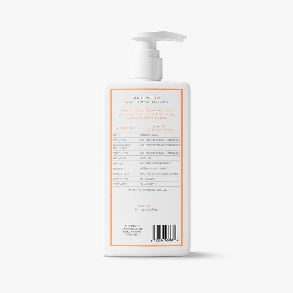 Moisturizing Conditioner - Sweet Peach & Nectar / Classic / 16.5oz | Fresh Daily Routine