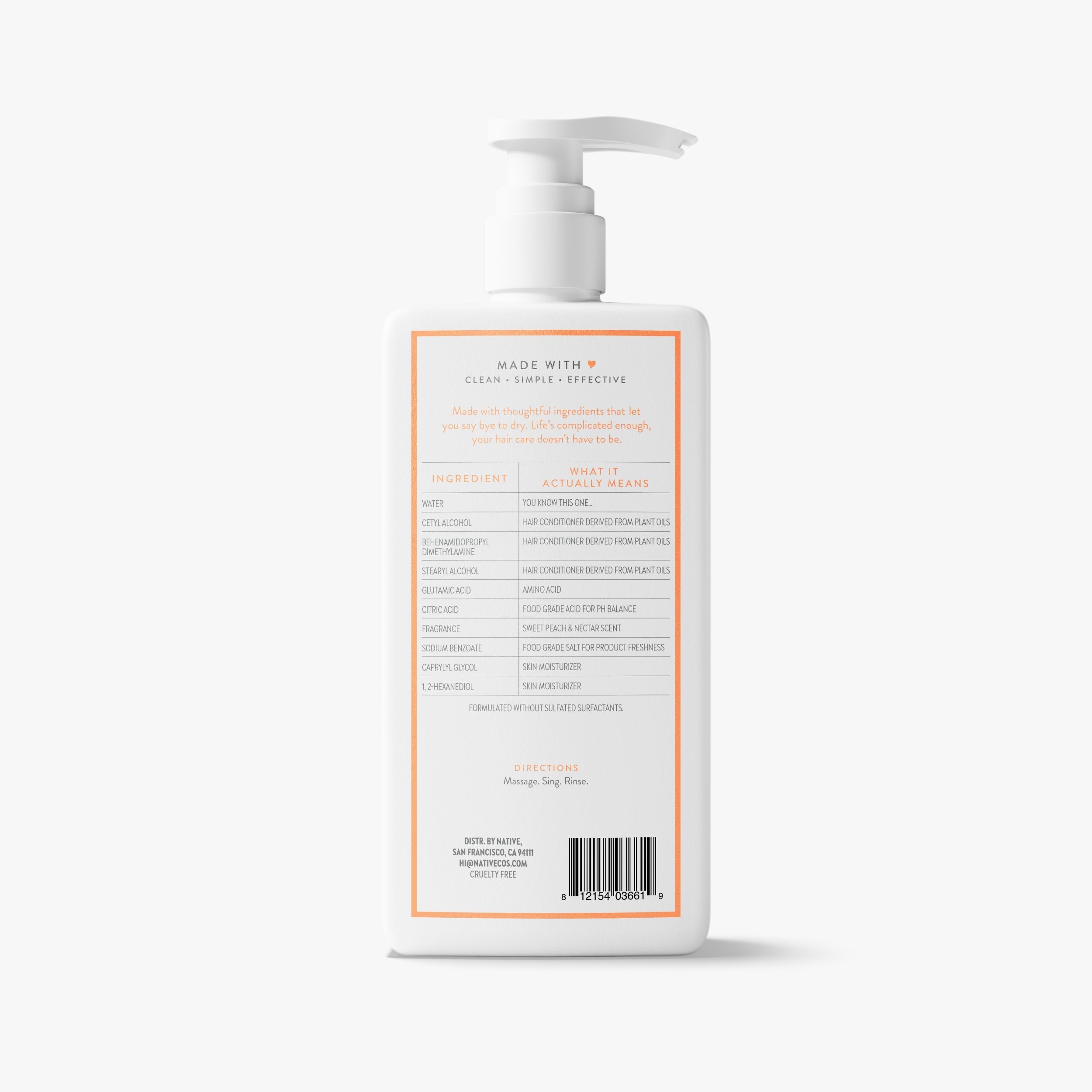 Moisturizing Conditioner - Sweet Peach & Nectar / Classic / 16.5oz | Fresh Daily Routine