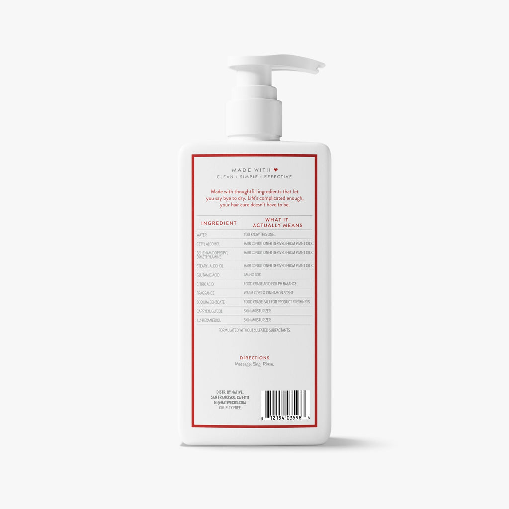 Moisturizing Conditioner - Warm Cider & Cinnamon / Classic / 16.5oz | Fresh Daily Routine