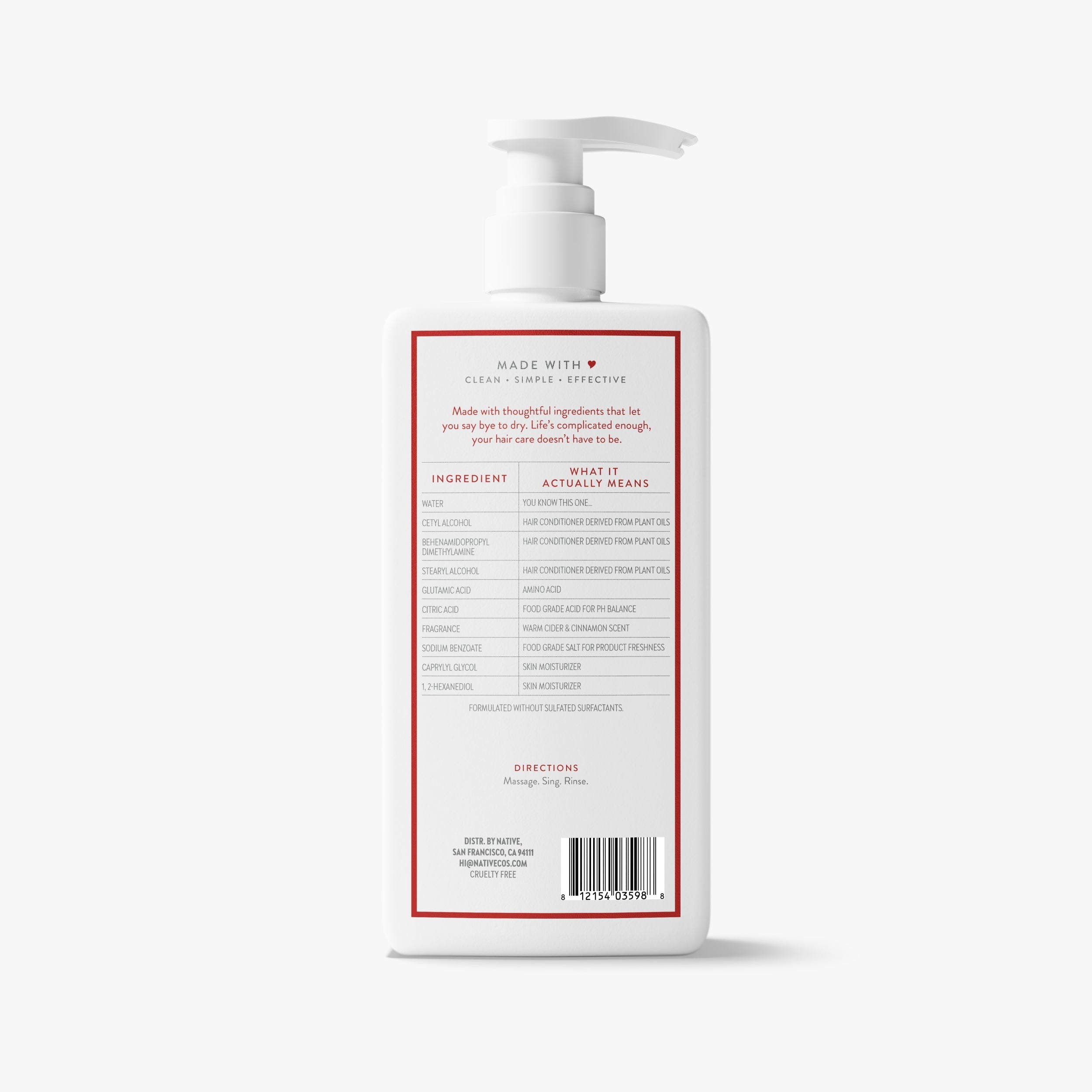Moisturizing Conditioner - Warm Cider & Cinnamon / Classic / 16.5oz | Fresh Daily Routine
