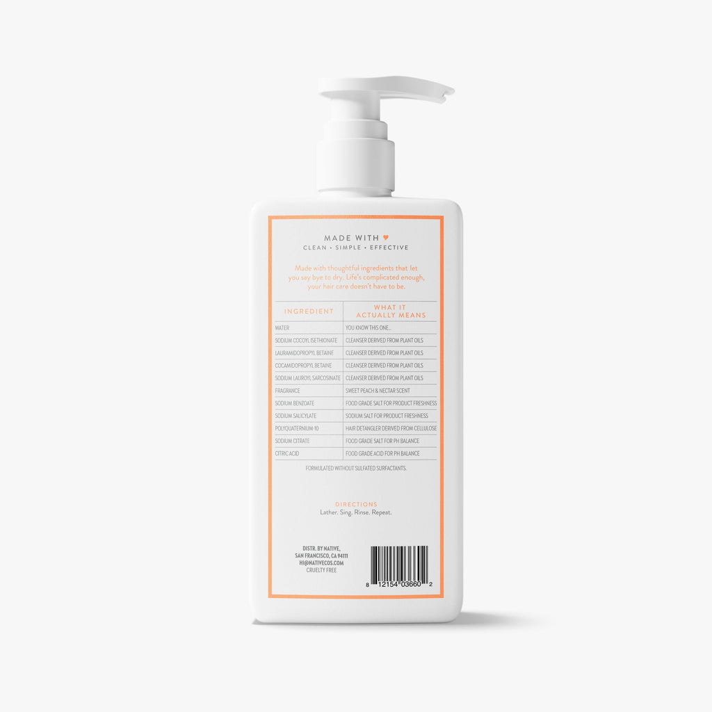 Moisturizing Shampoo - Sweet Peach & Nectar / Classic / 16.5oz | Fresh Daily Routine