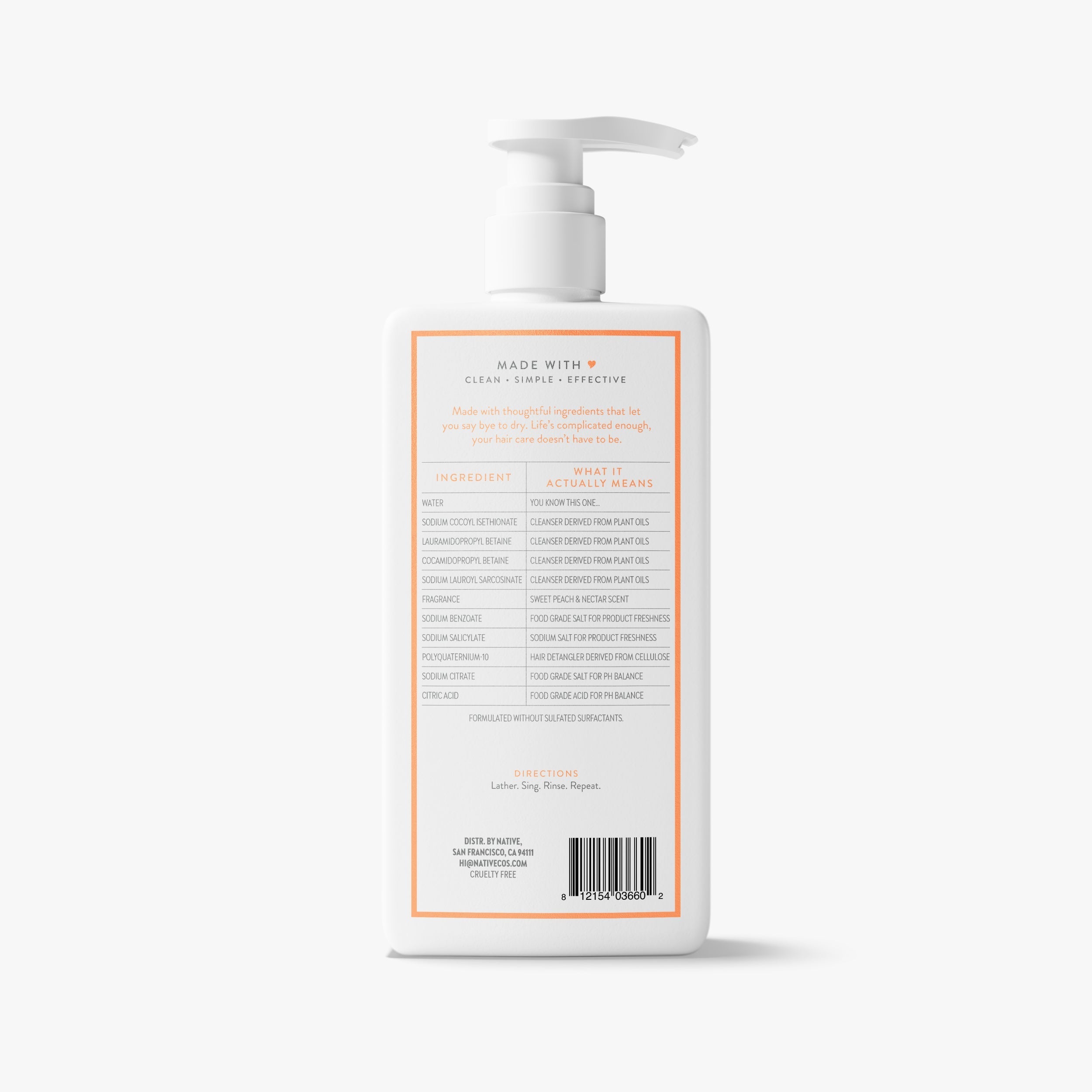 Moisturizing Shampoo - Sweet Peach & Nectar / Classic / 16.5oz | Fresh Daily Routine