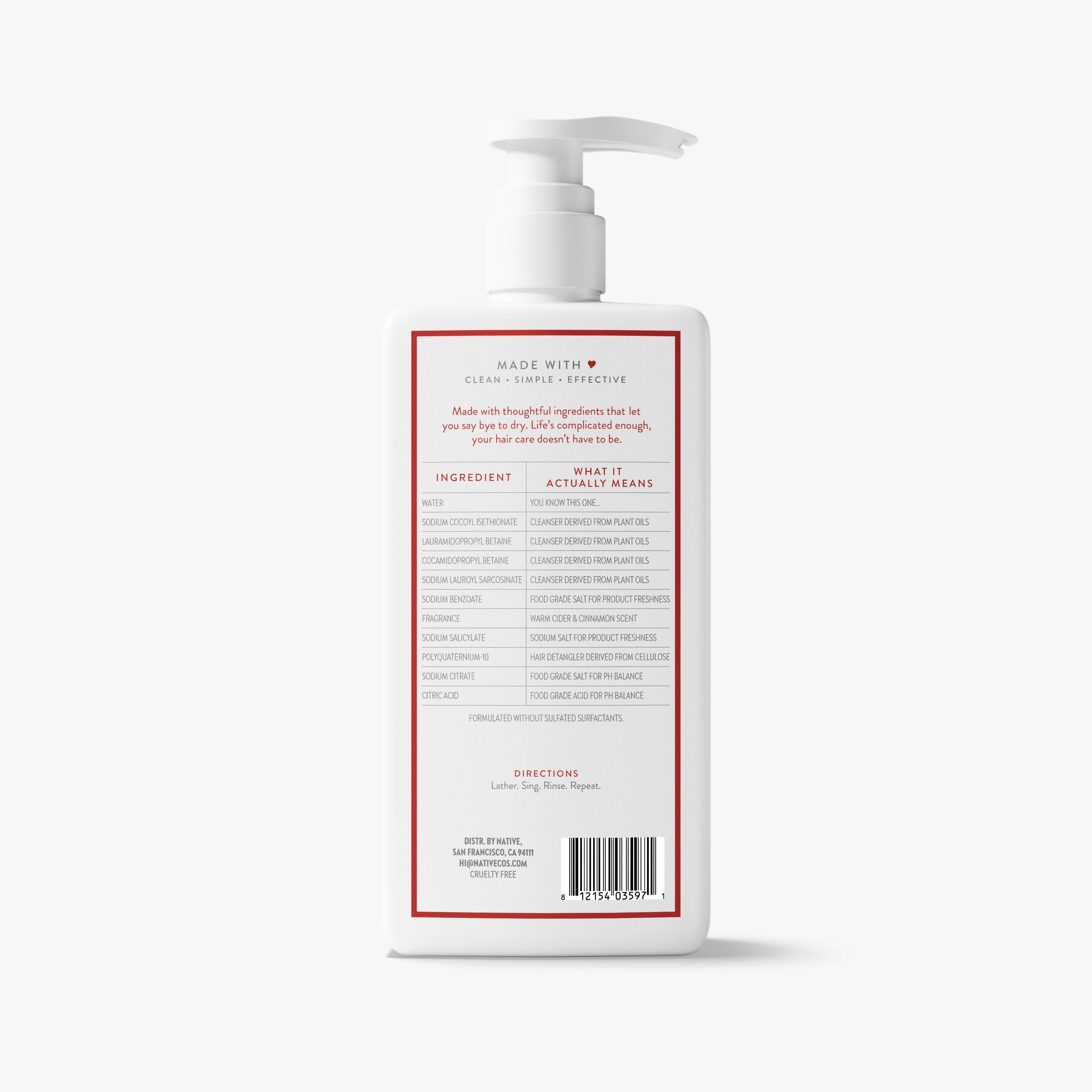 Moisturizing Shampoo - Warm Cider & Cinnamon / Classic / 16.5oz | Fresh Daily Routine