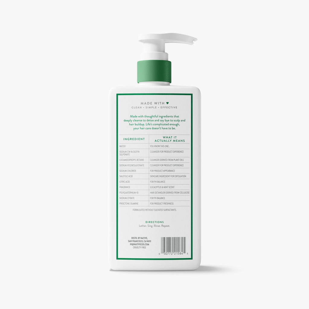 Scalp Detox 2-in-1 Shampoo & Conditioner - Eucalyptus & Mint / Classic / 16.5oz | Fresh Daily Routine