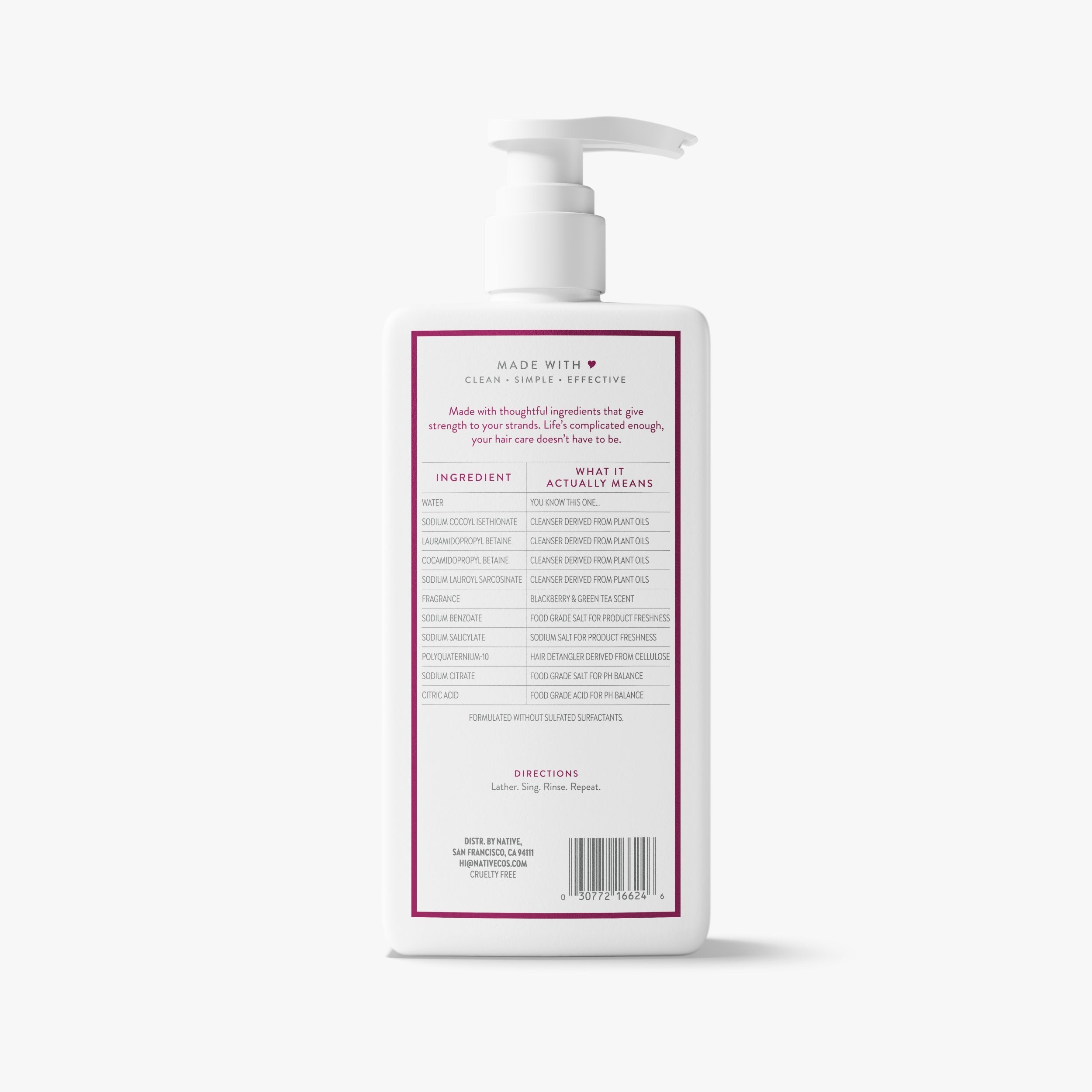 Strengthening Shampoo - Blackberry & Green Tea / Classic / 16.5oz | Fresh Daily Routine