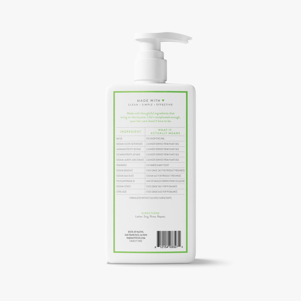Volumizing Shampoo - Cucumber & Mint / Classic / 16.5oz | Fresh Daily Routine