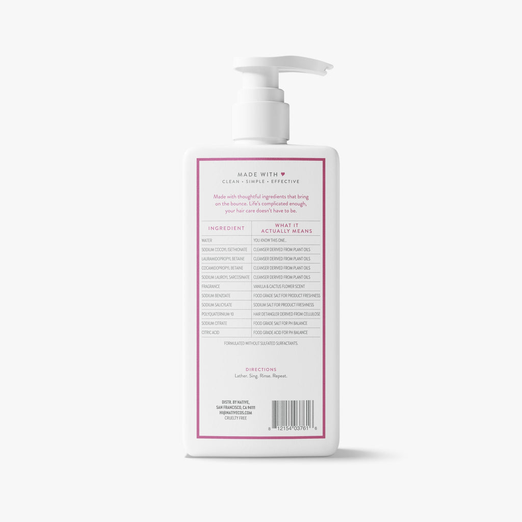 Volumizing Shampoo - Vanilla & Cactus Flower / Classic / 16.5oz | Fresh Daily Routine