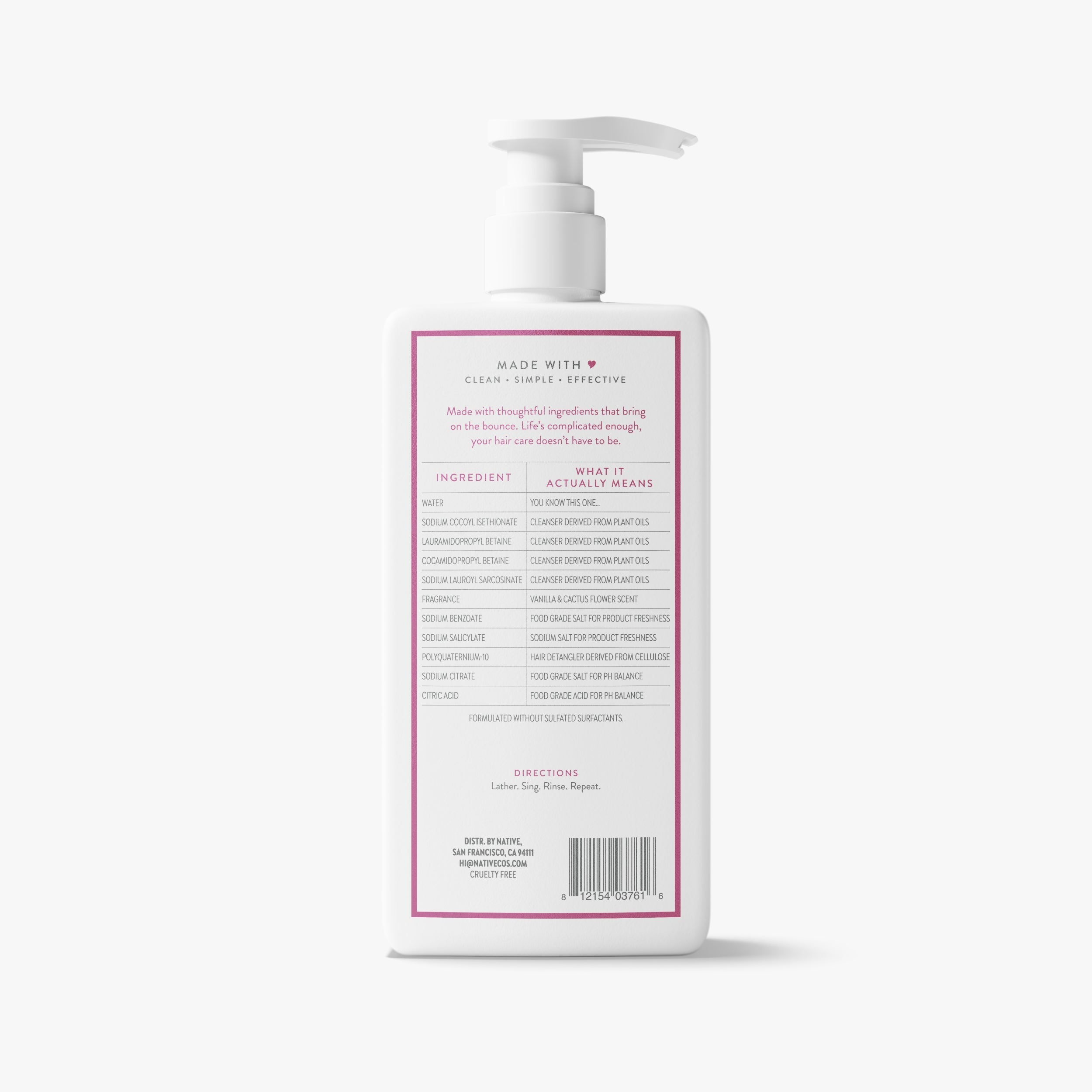 Volumizing Shampoo - Vanilla & Cactus Flower / Classic / 16.5oz | Fresh Daily Routine
