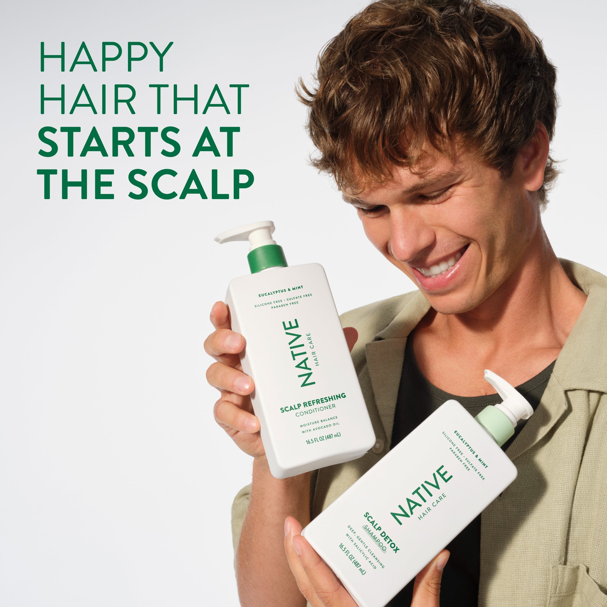 Scalp Detox 2-in-1 Shampoo & Conditioner - Eucalyptus & Mint / Classic / 16.5oz | Fresh Daily Routine