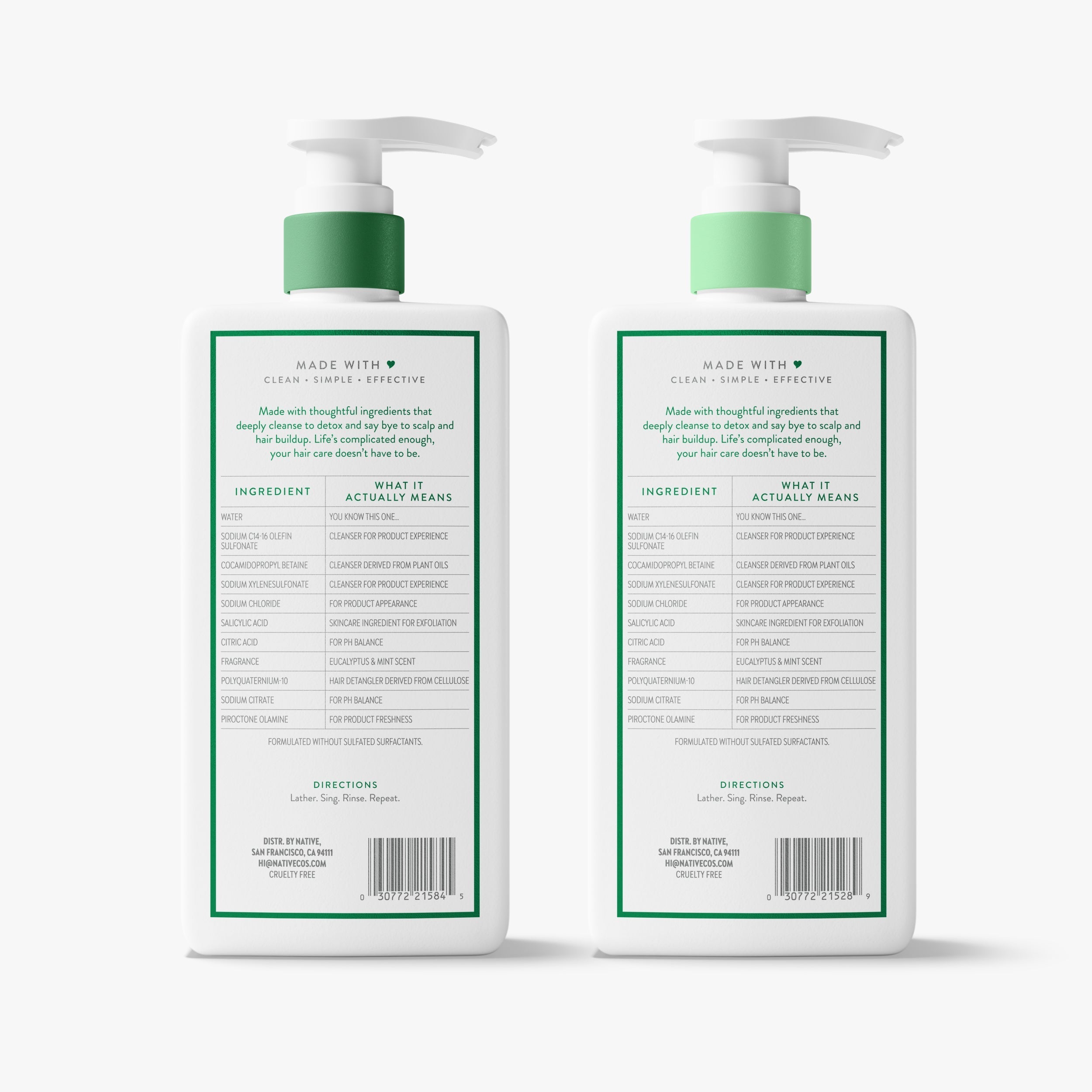 Scalp Detox 2-in-1 Shampoo & Conditioner - Eucalyptus & Mint / Classic / 16.5oz | Fresh Daily Routine