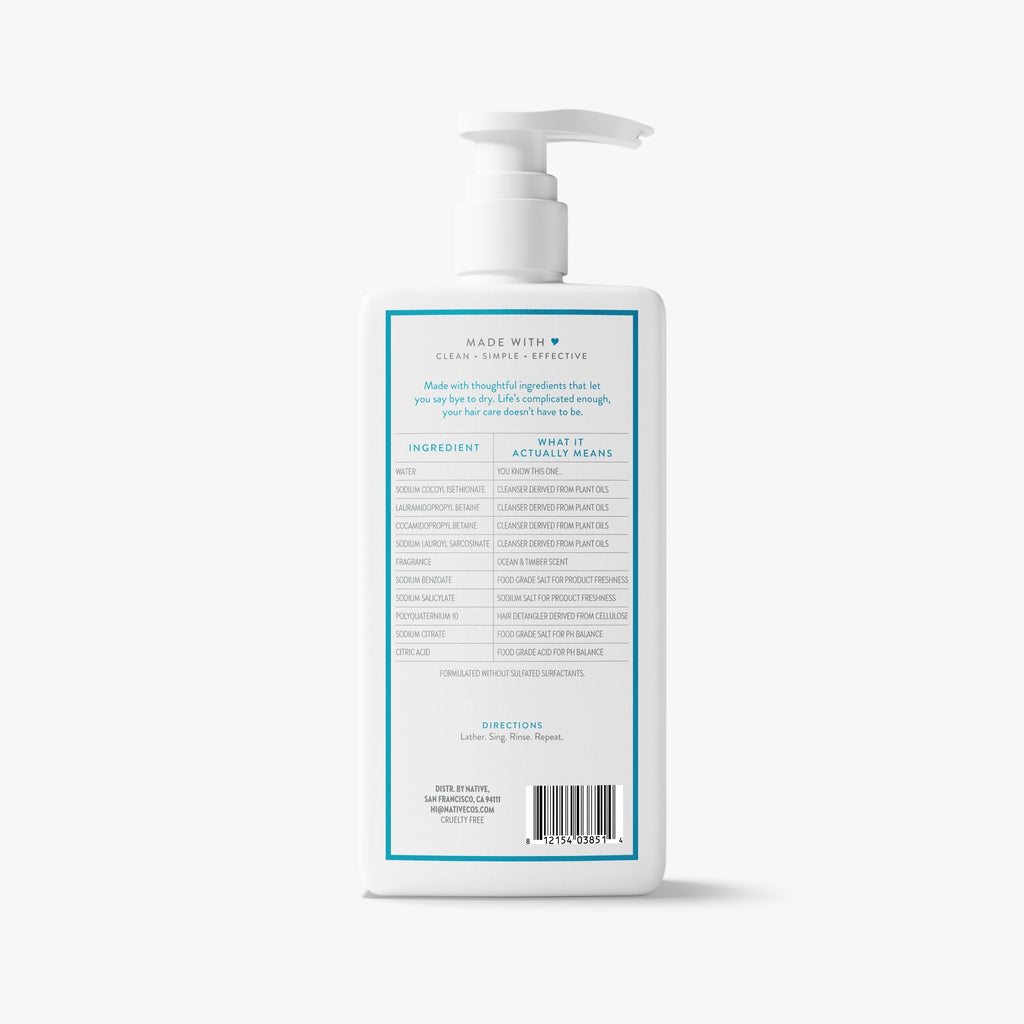 Moisturizing Shampoo - Ocean & Timber / Classic / 16.5oz | Fresh Daily Routine