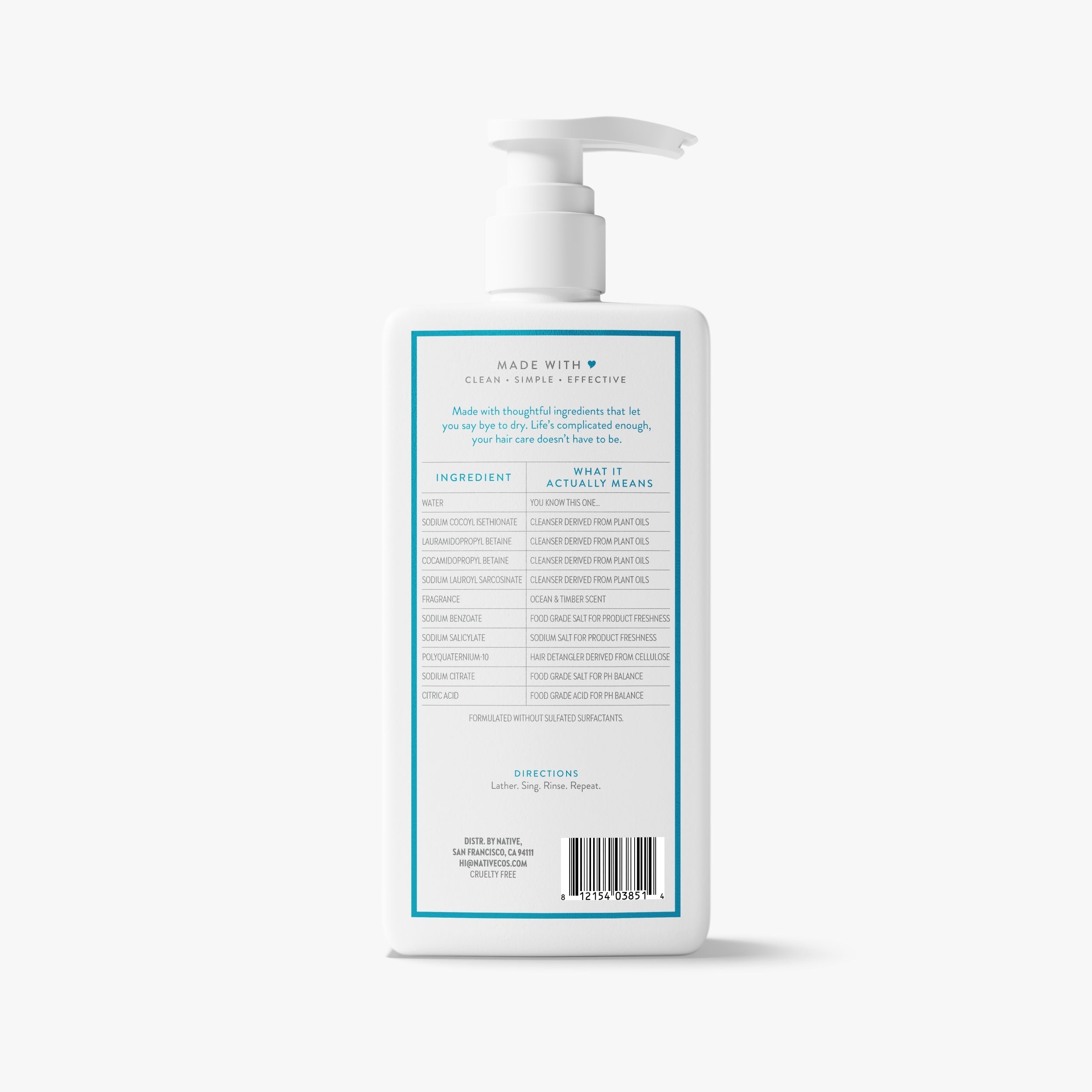 Moisturizing Shampoo - Ocean & Timber / Classic / 16.5oz | Fresh Daily Routine
