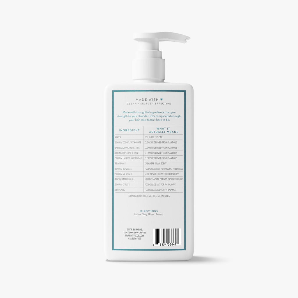 Strengthening Shampoo - Cashmere & Rain / Classic / 16.5oz | Fresh Daily Routine